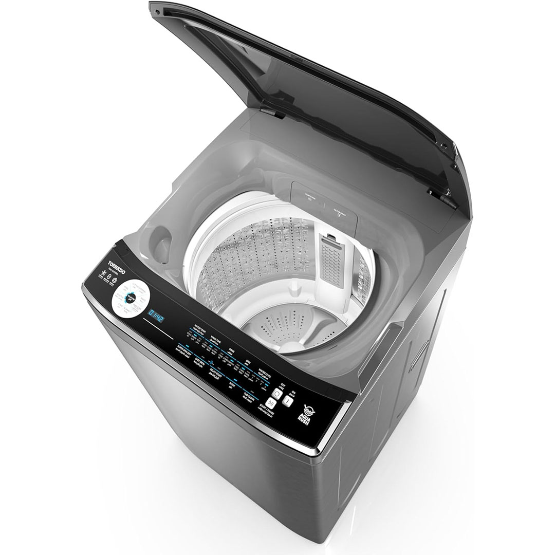 غساله تورنيدو فوق اتوماتيك 11 كيلو بطلمبه - سلفر - TWE-TLN11RSL