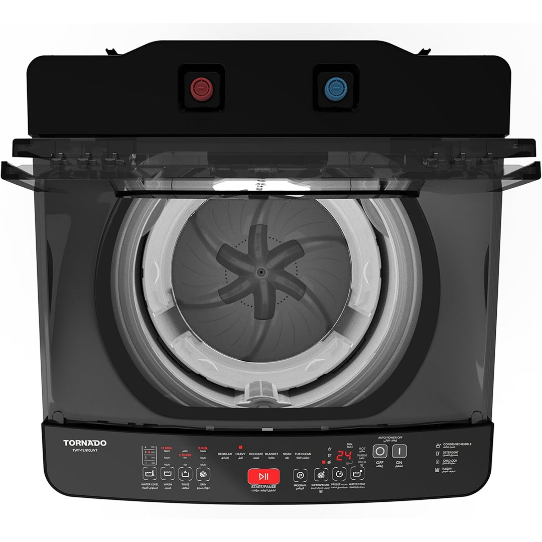 غساله تورنيدو فوق اتوماتيك 10 كيلو بطلمبه - أبيض - TWT-TLN10LWT