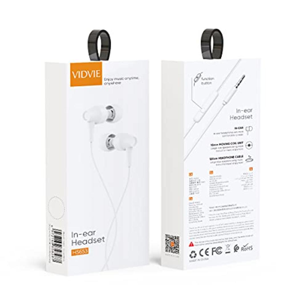 سماعات أذن سلكية من فيدفي - 3.5 ملم - 120 سم - HS653