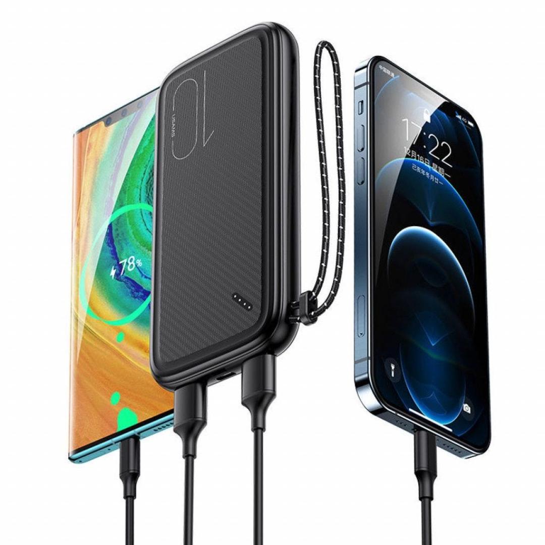 باور بانك يوسامس سلكي - 10000 أمبير - 3 منفذ - أسود - US-CD150 PB56