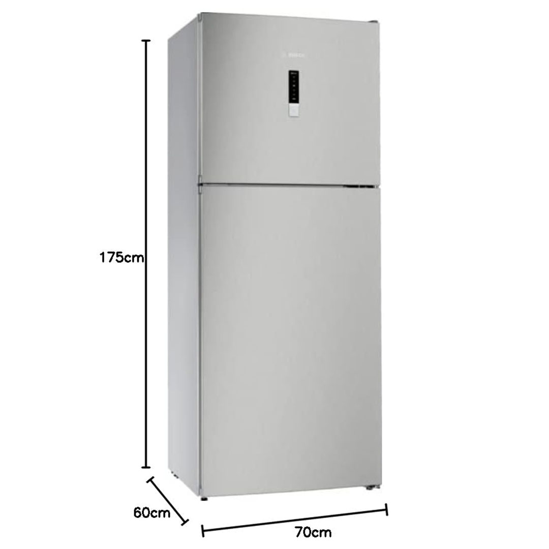 ثلاجه بوش نوفروست 365 لتر نوفروست اينوكس ديجتال بوش - فضي - KDN43VL2E8