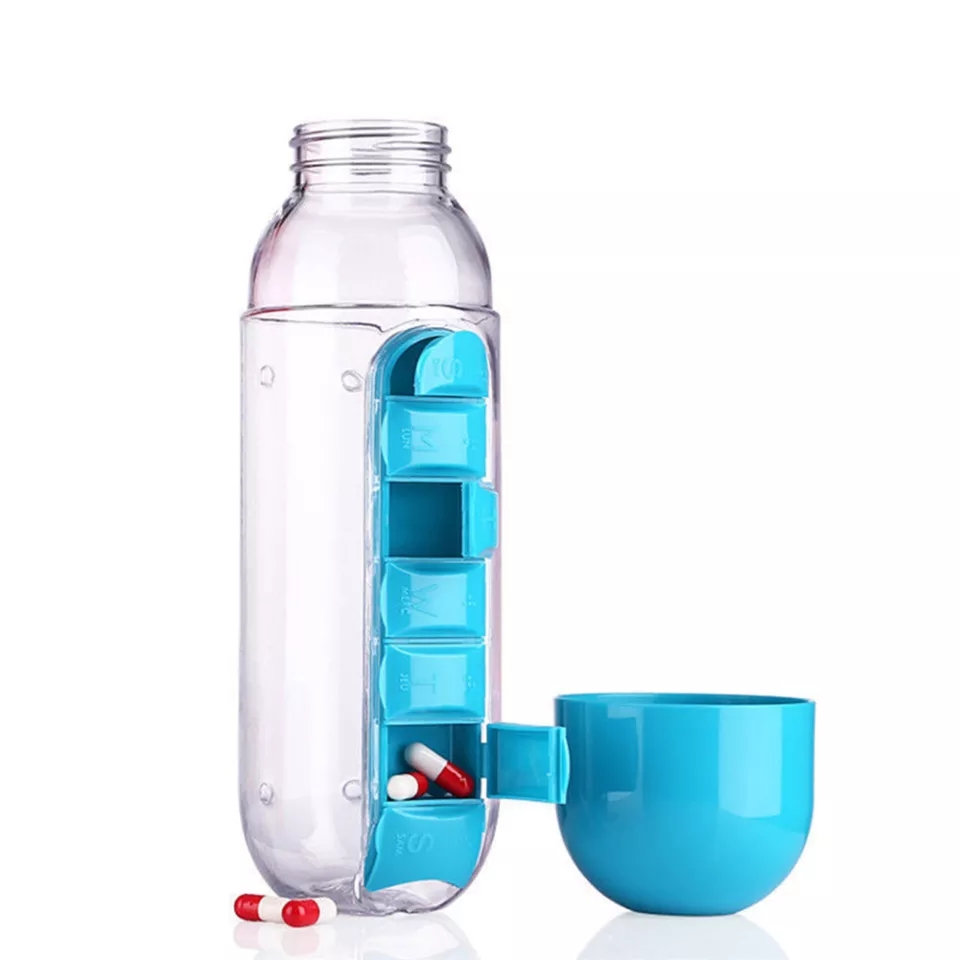 زجاجة مياة و منظم ادوية 2x1