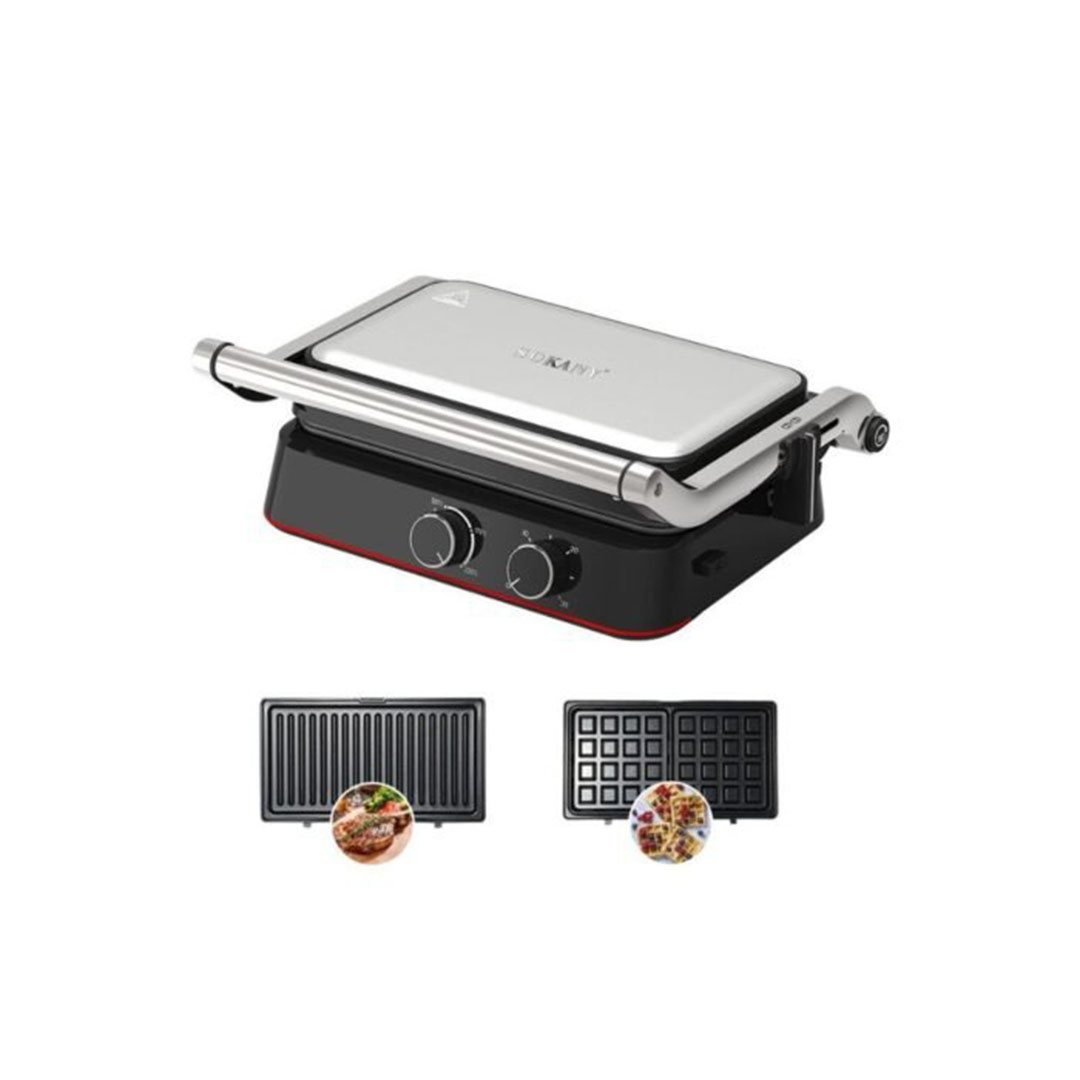 صانع الوافل سوكاني 2*1 - 1500 وات - فضي - SK-08145