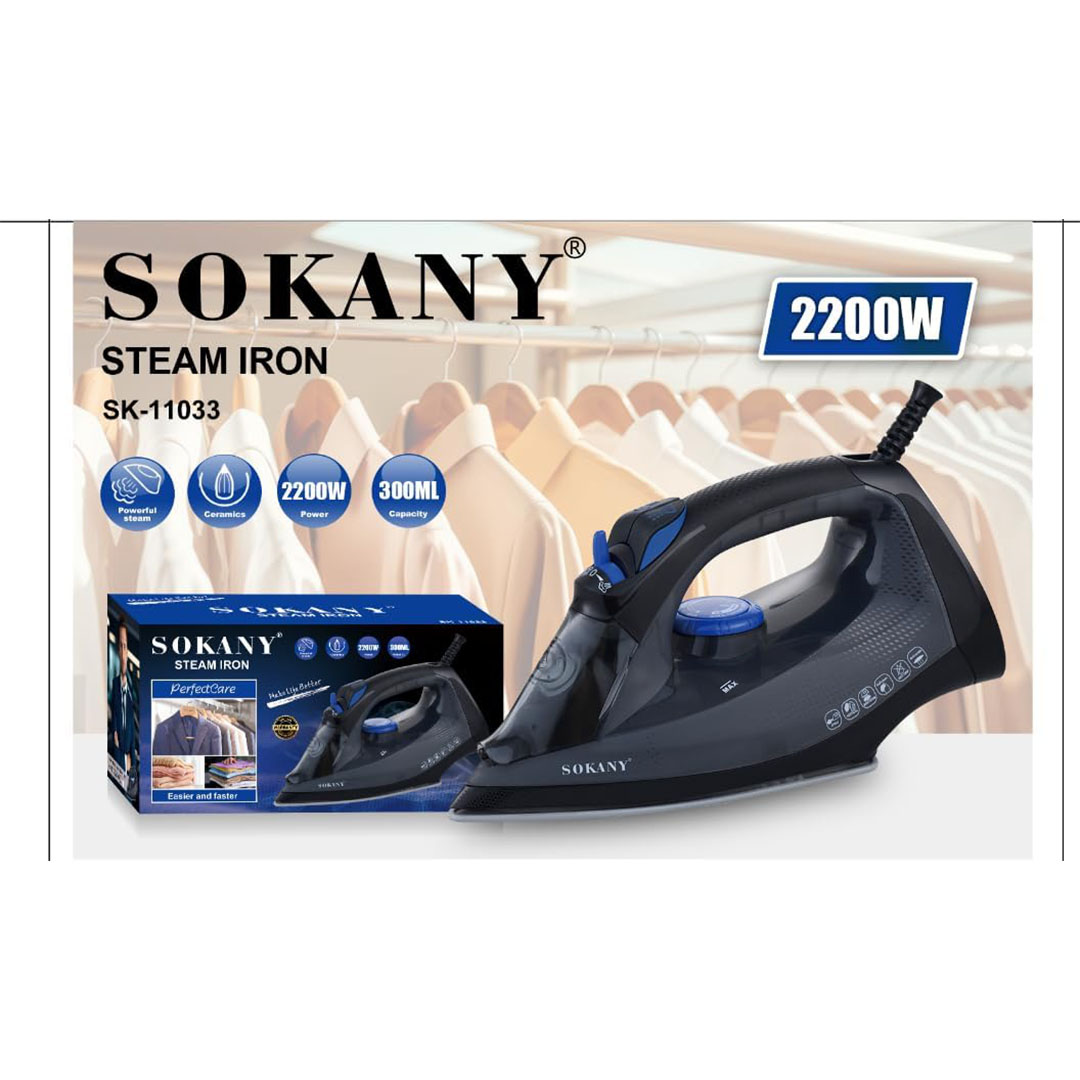 مكواة بخار سوكاني - 300 مل - 2200 وات - SK-11033