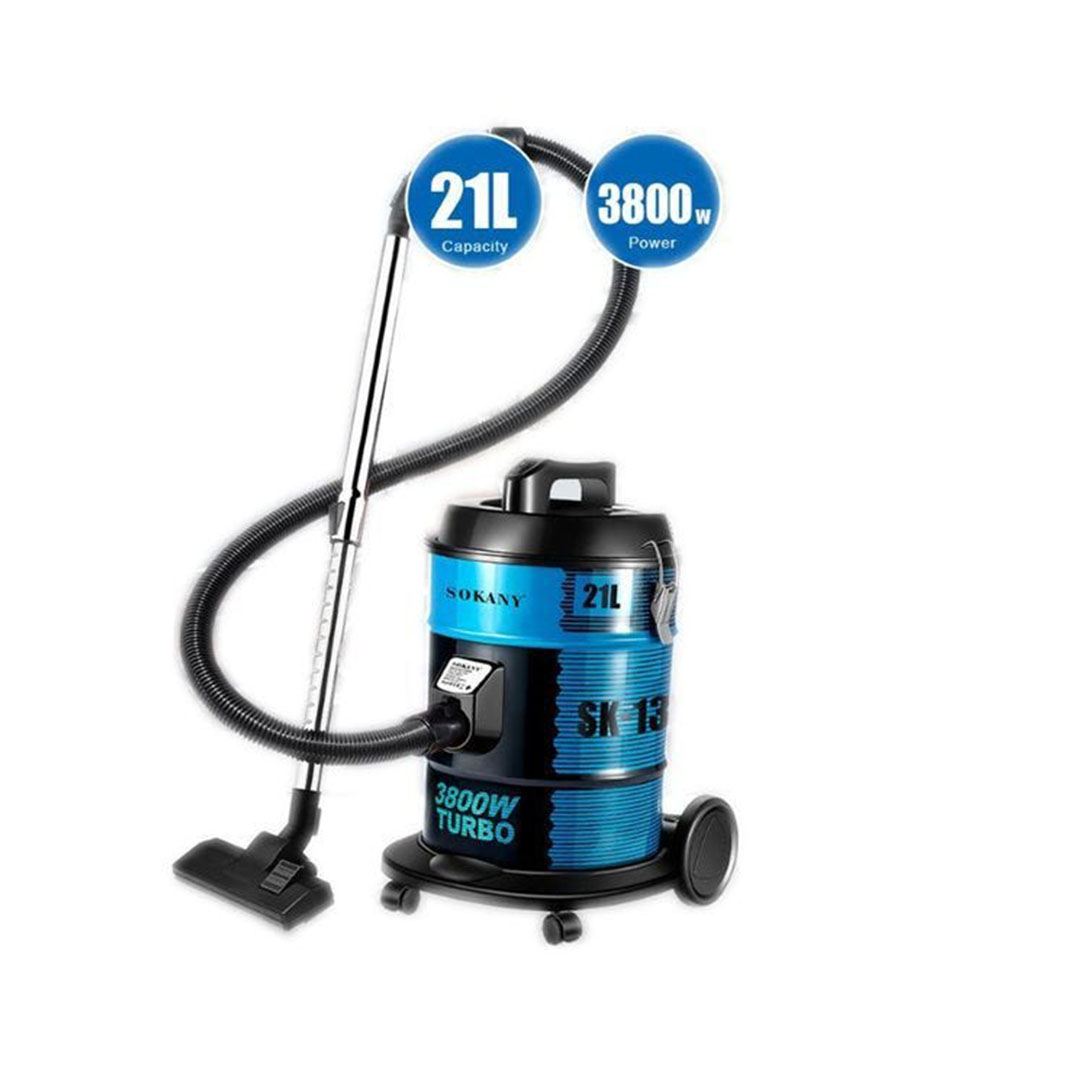 مكنسة برميل سوكاني بكيس - 3800 وات - أزرق - SK-13021