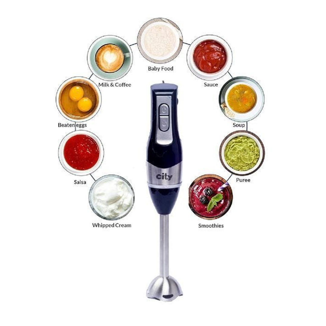 خلاط يدوي سيتي 3*1 - 1200 وات - أسود - HMA-1028