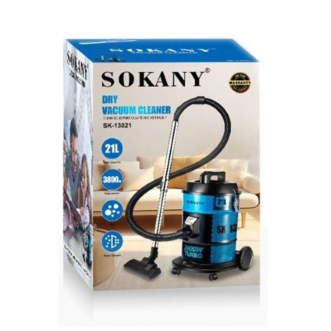 مكنسة برميل سوكاني بكيس - 3800 وات - أزرق - SK-13021