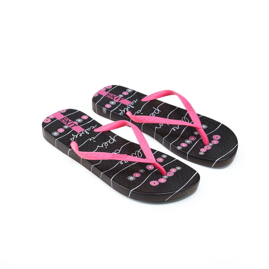 سليبر حريمي بصباع من إكزيت - فوشيا/أسود - Ea-029