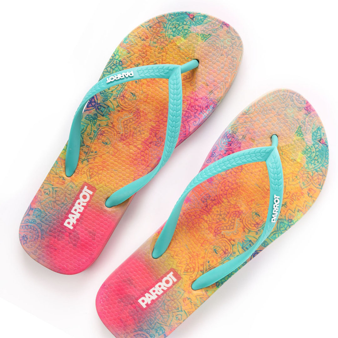 سليبر حريمي بصباع من باروت - فيروزي - La-009