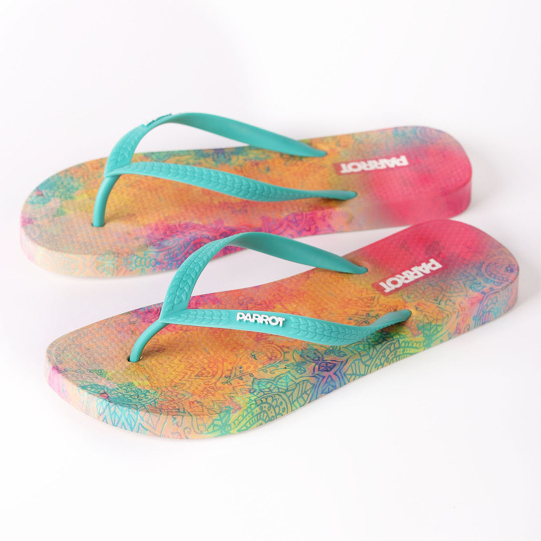 سليبر حريمي بصباع من باروت - فيروزي - La-009