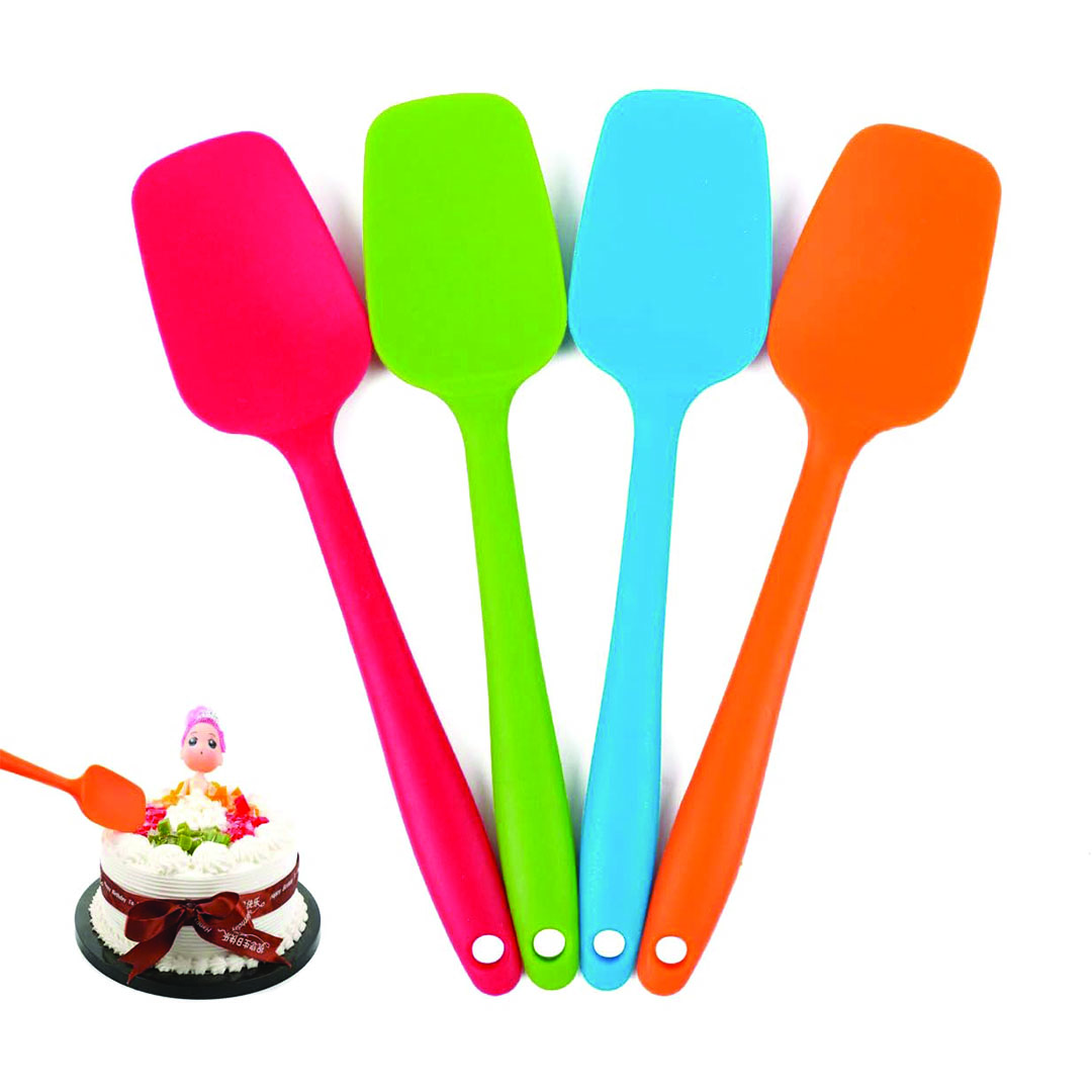 طقم ملاعق سباتولا سيليكون - 4 قطع - متعدد الألوان