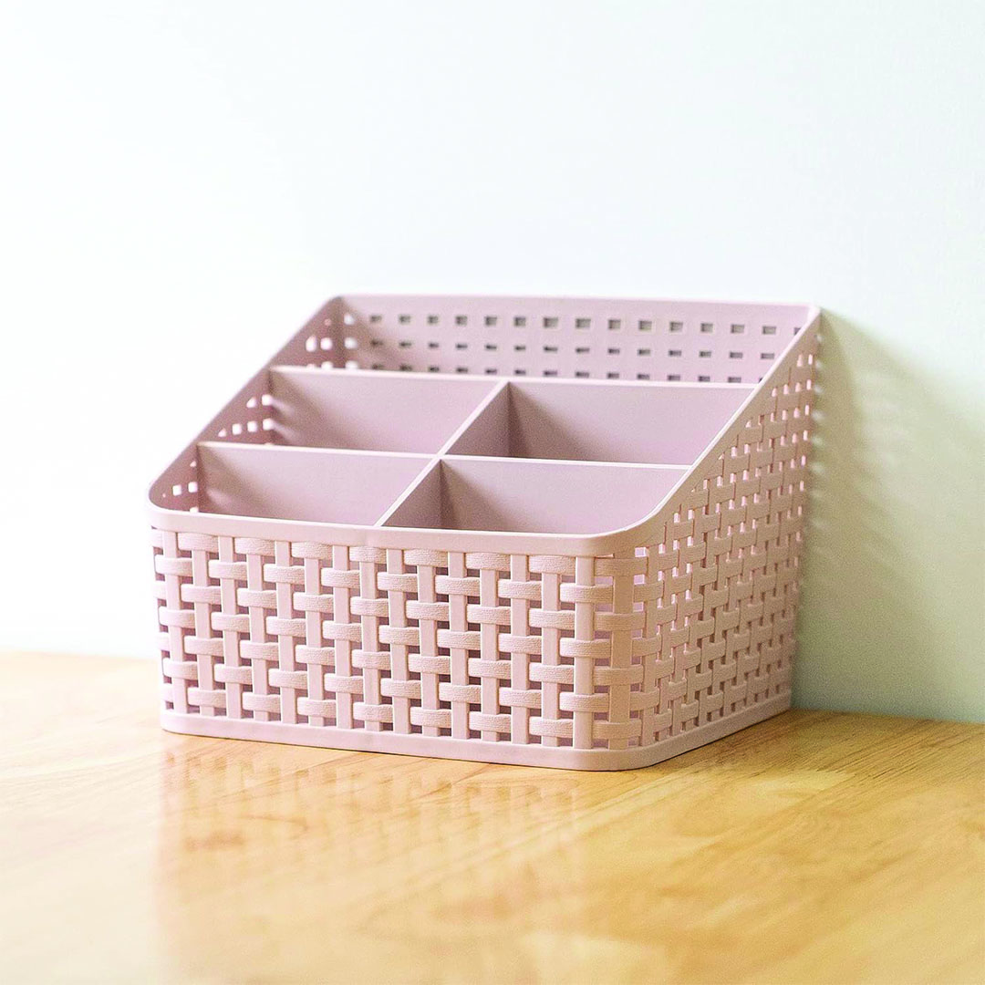 صندوق مستحضرات التجميل - 5 أقسام - متعدد الألوان