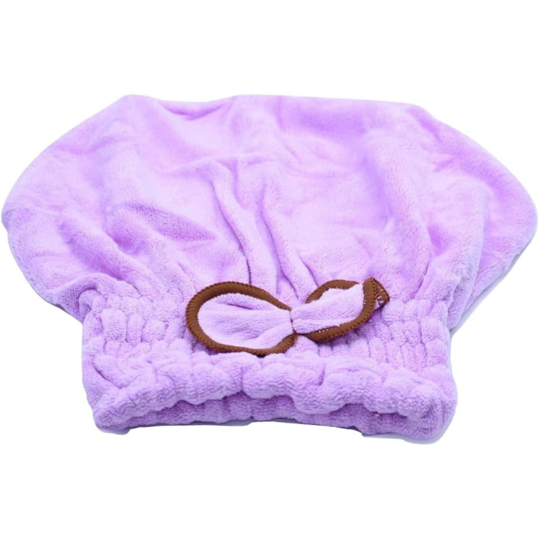تربون فوطة شعر من المايكروفايبر جيدة الامتصاص - بنفسجي