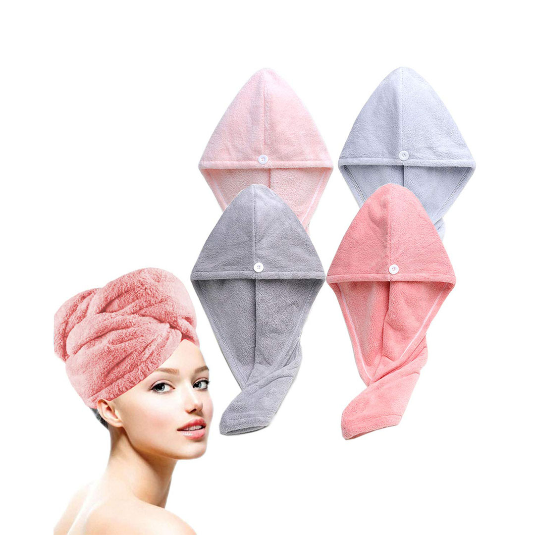 فوطة شعر ميكروفيبر - 4 قطع