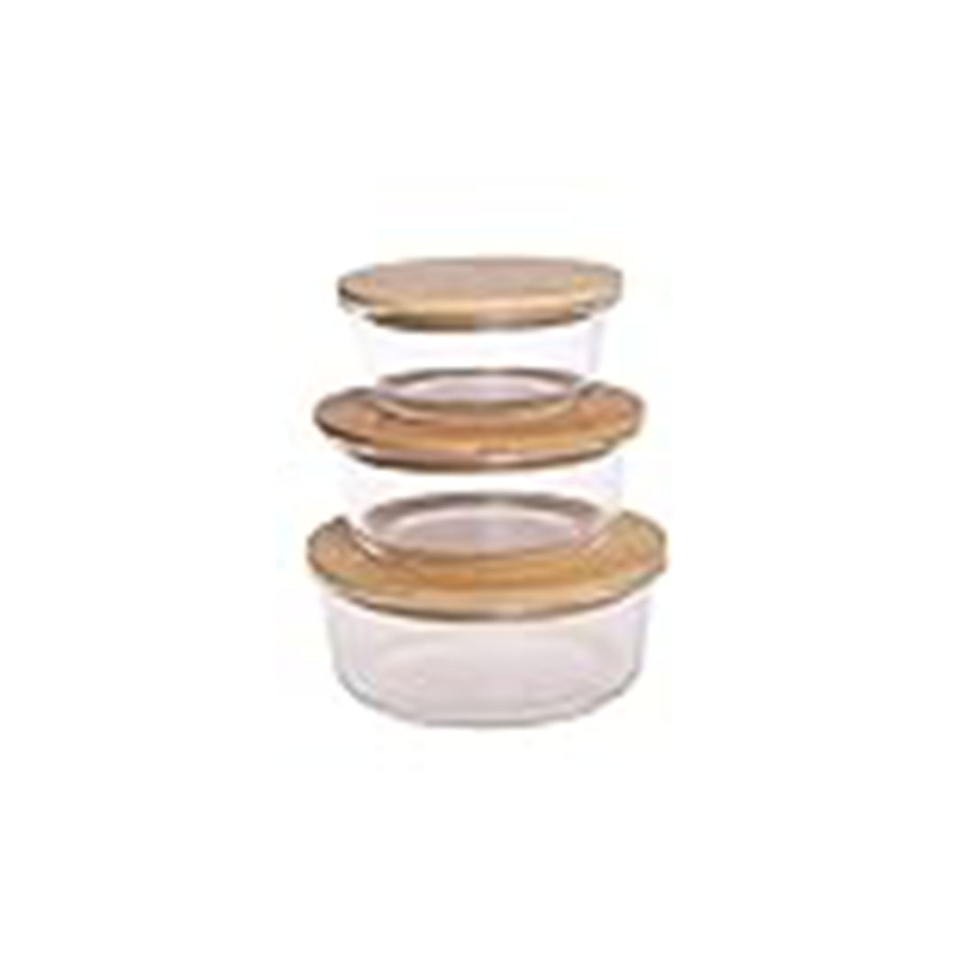 علب تخزين طعام دائرية - 3 قطع