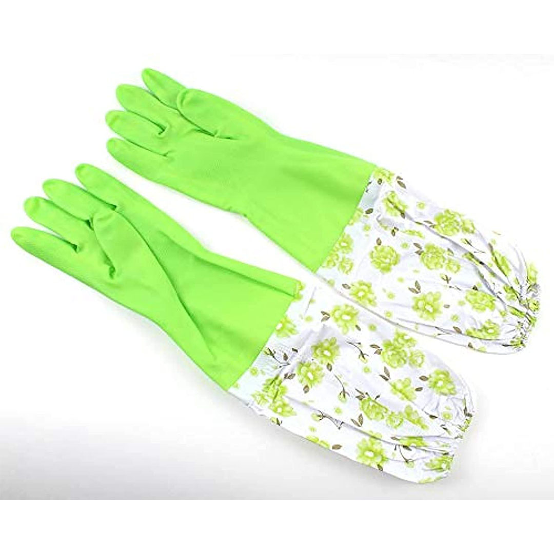 قفازات سيليكون سحرية لغسيل الأطباق - زوج - أخضر