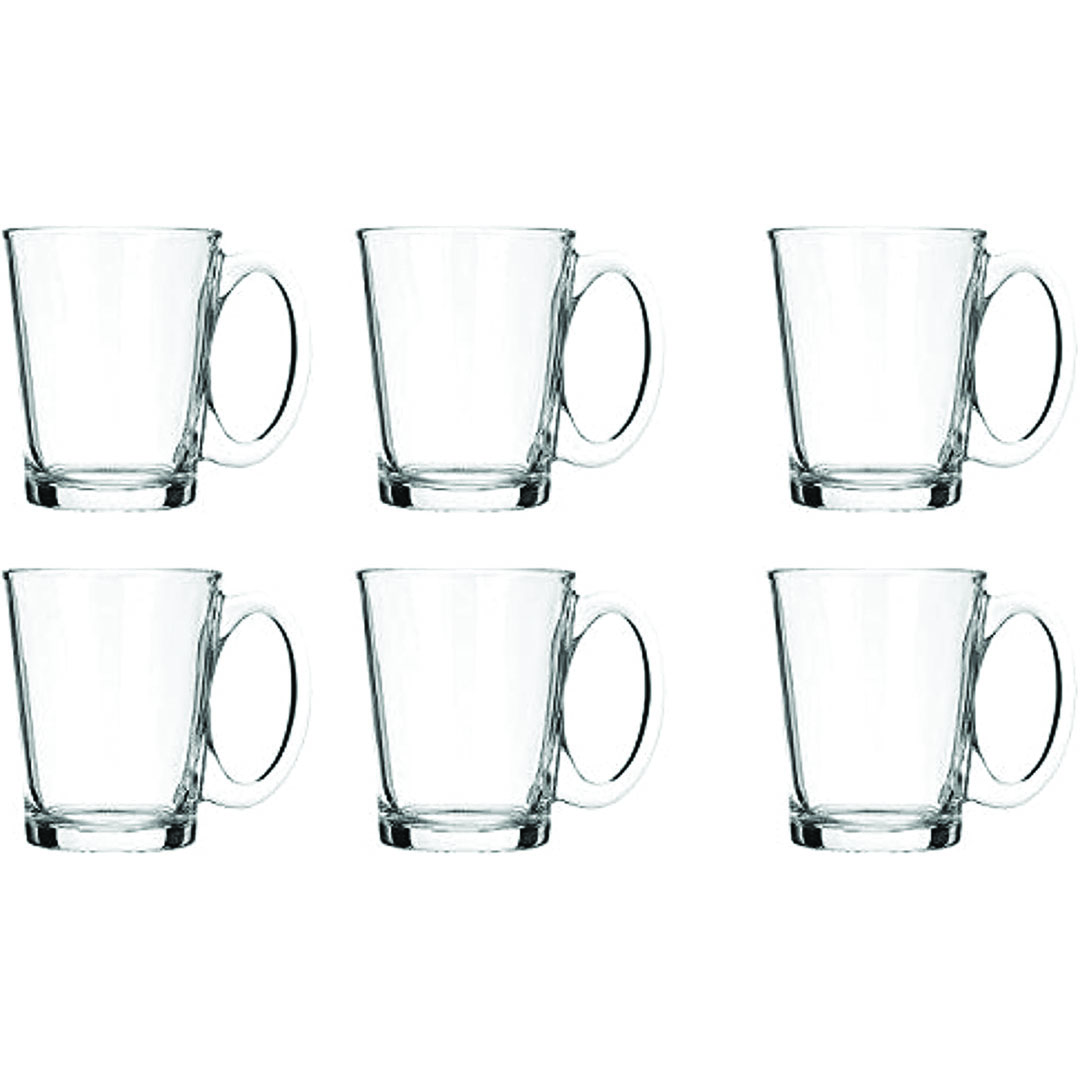 طقم كوبايات للشاي - 6 قطع - شفاف