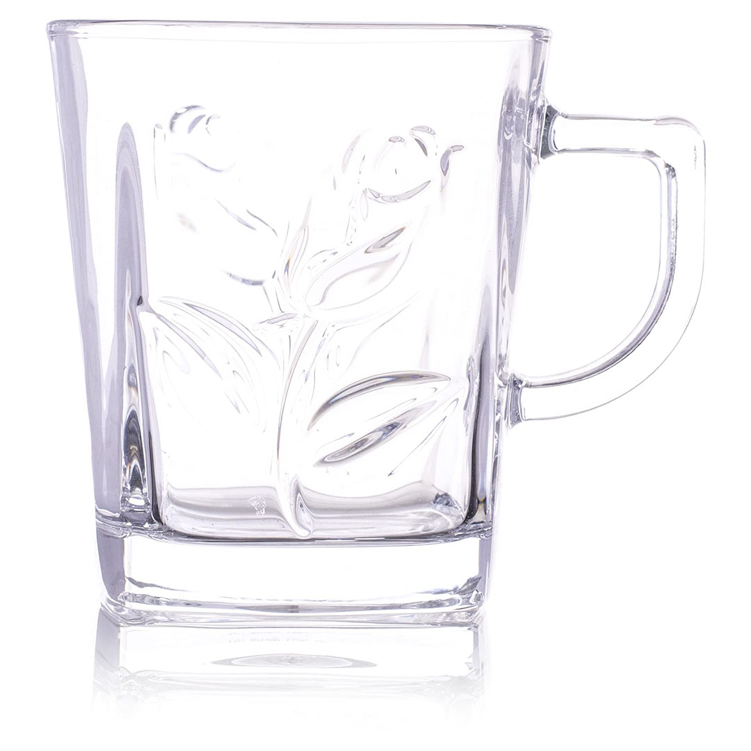 أكواب زجاج - طقم 6 قطع، شفاف