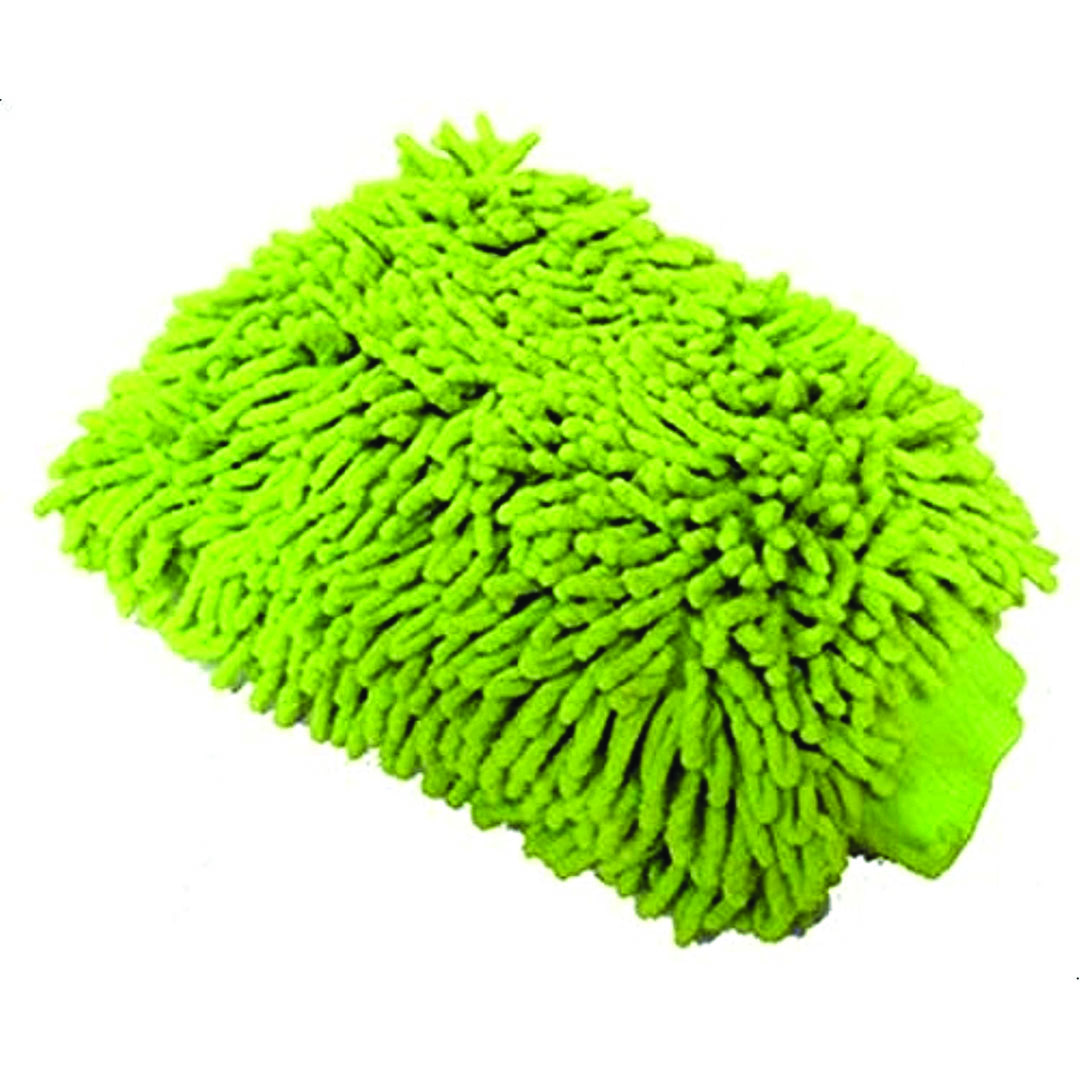 جوانتي من المايكروفايبر لغسيل السيارة - أخضر
