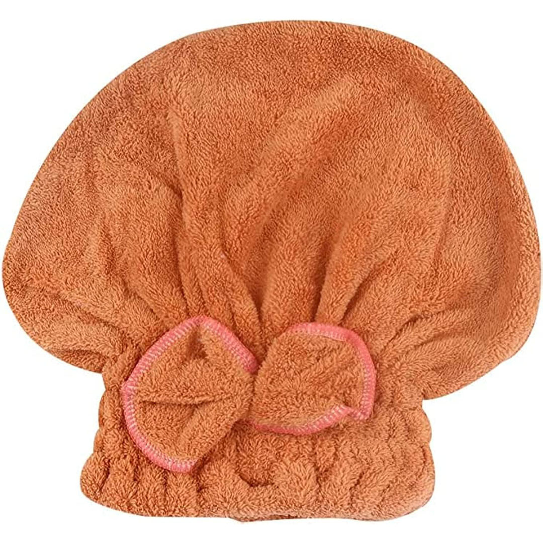 تربون فوطة شعر من المايكروفايبر جيدة الامتصاص - برتقالي