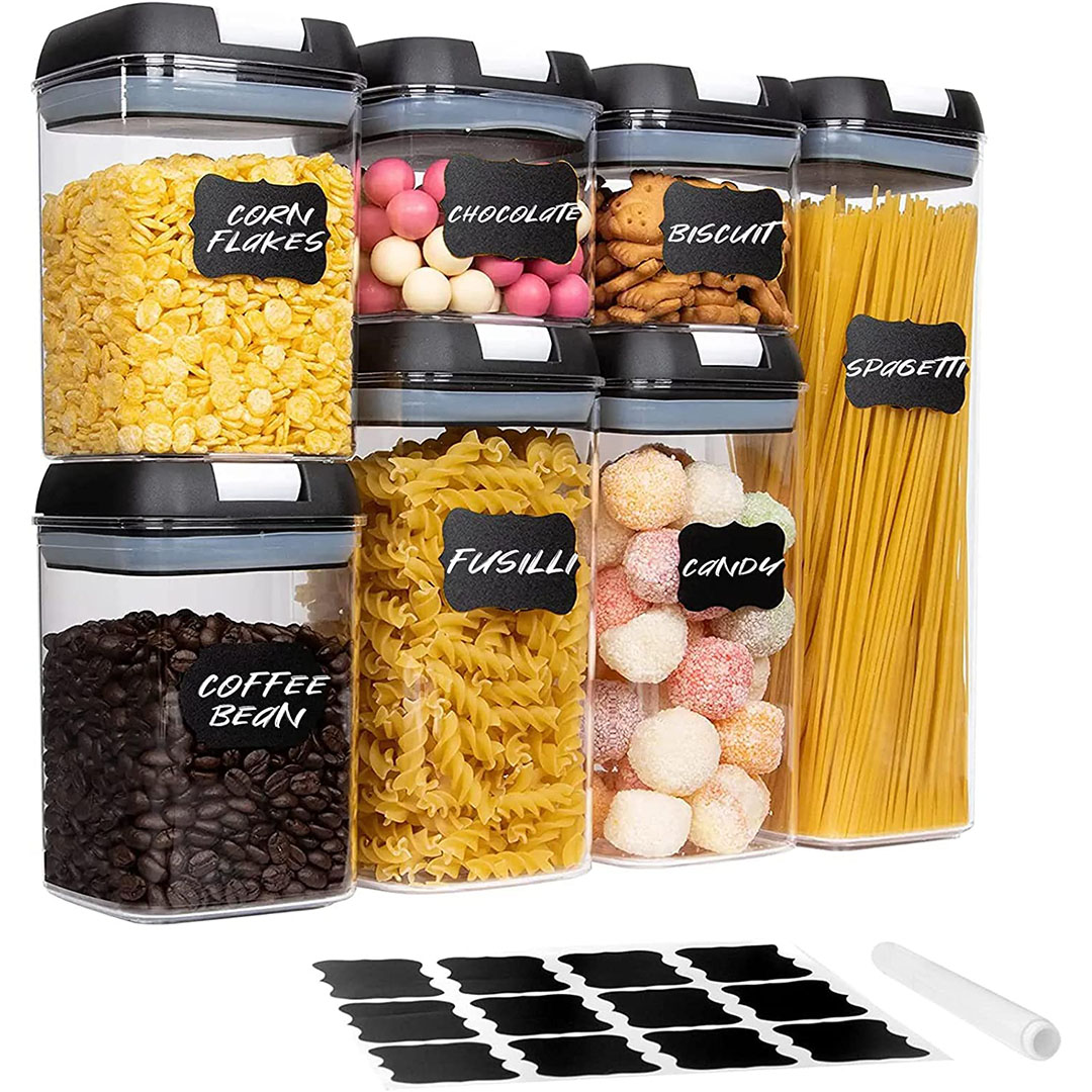 علب حفظ طعام شفافة - 7 قطع