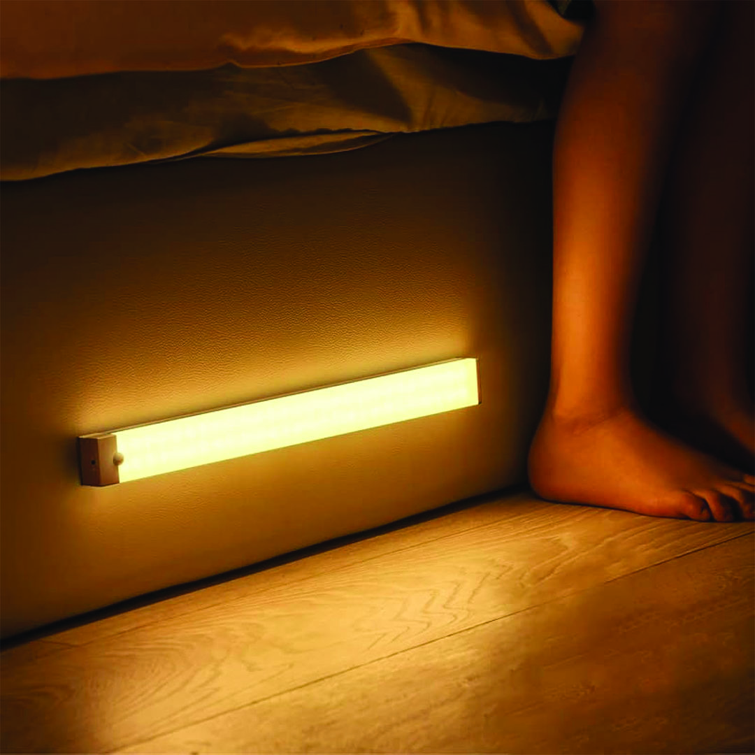 مصباح LED ذكي قابل لأعادة الشحن - 30 سم - فضي