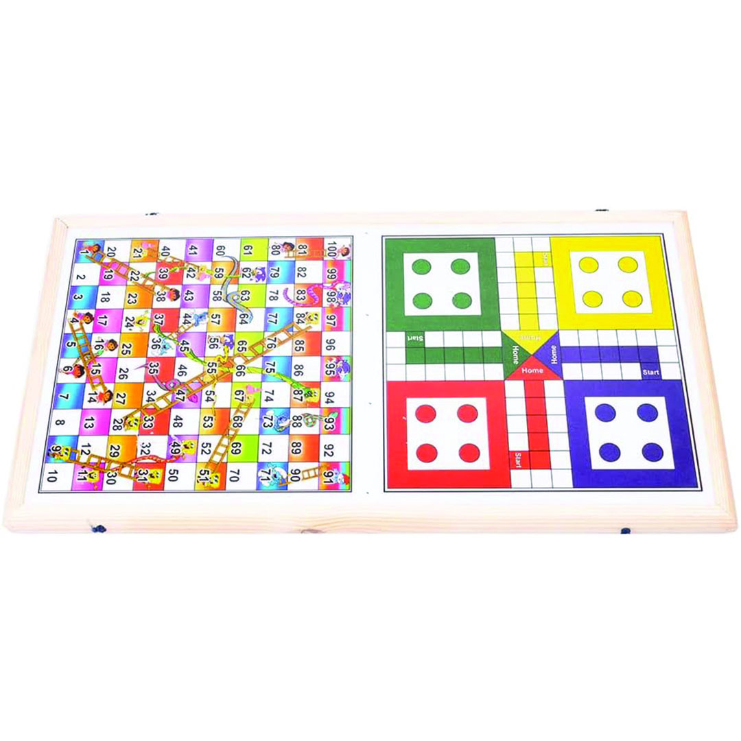 لعبة السلم والثعبان وقطع صغيرة للاطفال - متعددة الالوان