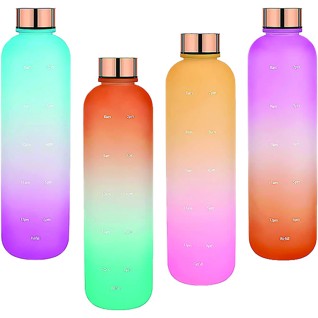 زجاجة مياه - 1000 مل - متعددة الألوان