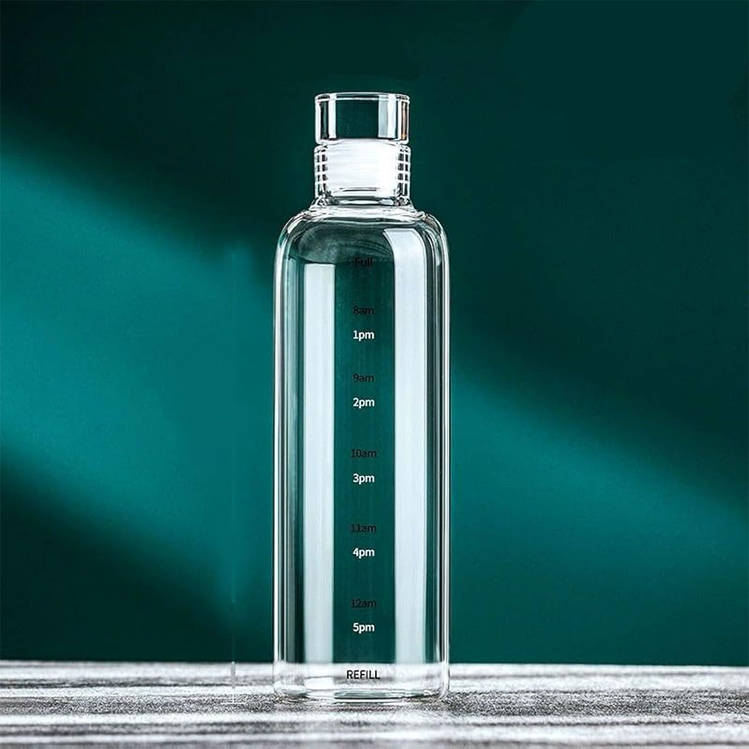 زجاجة مياه زجاج شفافه - 500 مل