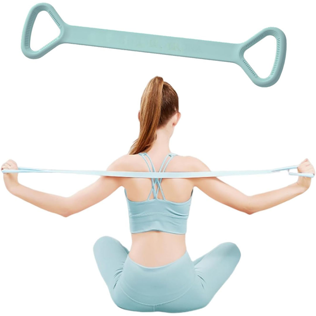 شريط سيليكون يوجا مطاطي للياقة البدنية - لبني