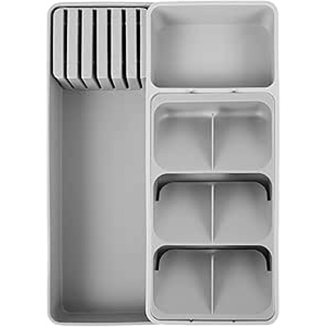 منظم أدوات المطبخ القابل للتوسيع - رمادي