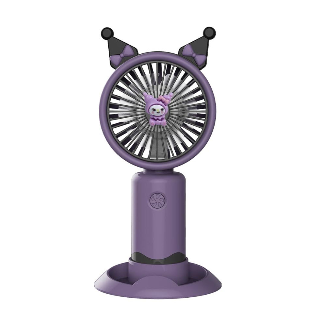 مروحة يدوية صغيرة شكل قطة - بنفسجي