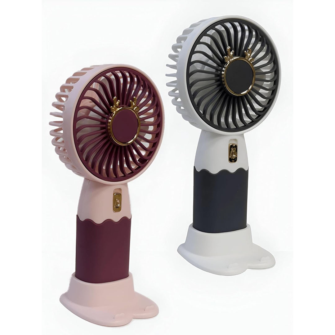 مروحة يدوية صغيرة قابلة للشحن - 2 قطعة