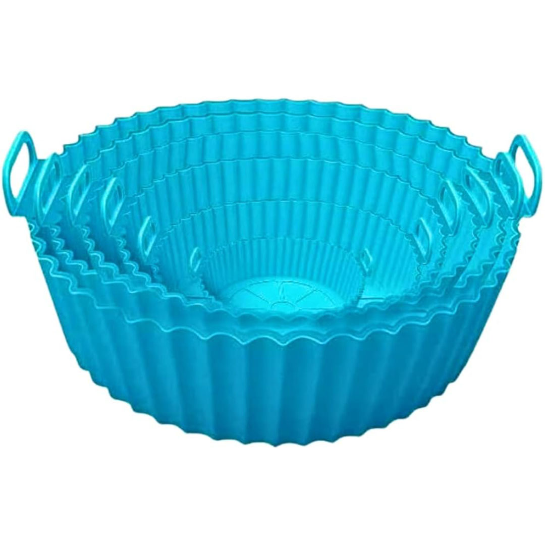 بطانة سيليكون للمقلاة الهوائية - 6 قطع - متعدد الألوان