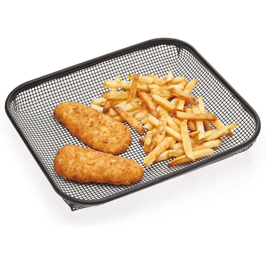 صينية تحمير سلكية - 34 × 29.5 سم - أسود