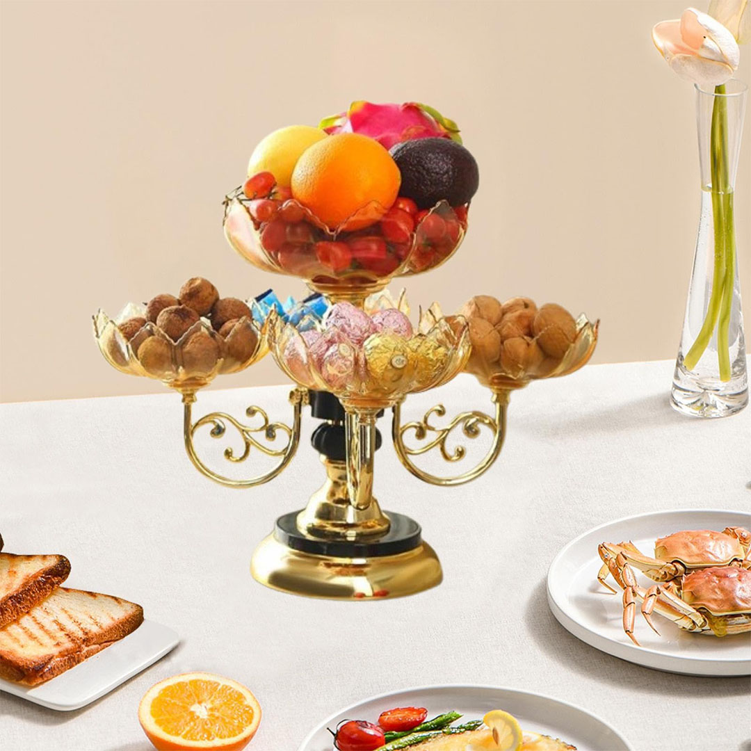 طبق فواكة ومكسرات - 5 أقسام