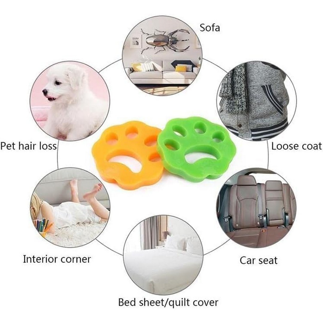 أداة إزالة شعر الحيوانات قابلة لإعادة الاستخدام - 2 قطعة