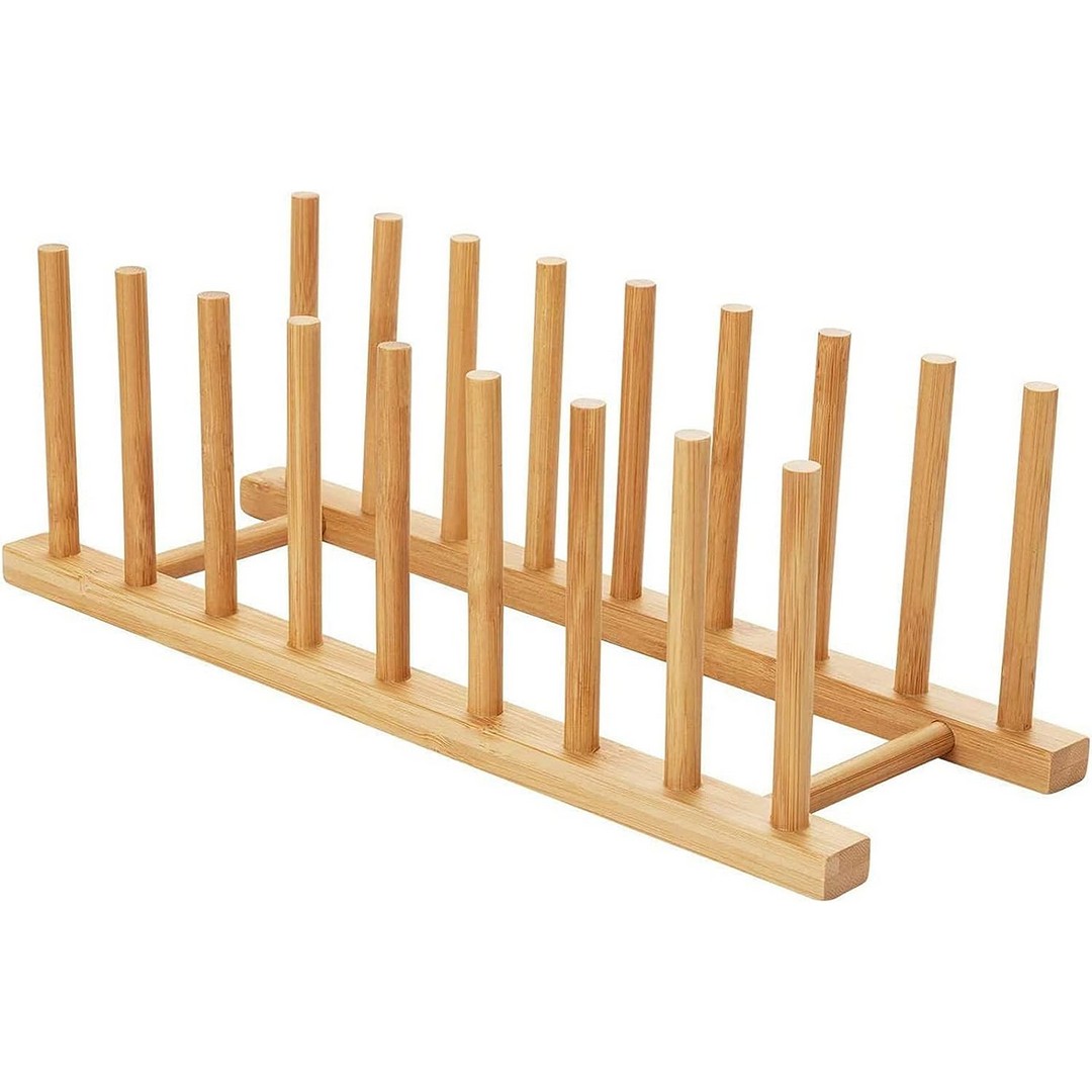 منظم اطباق من الخيزران