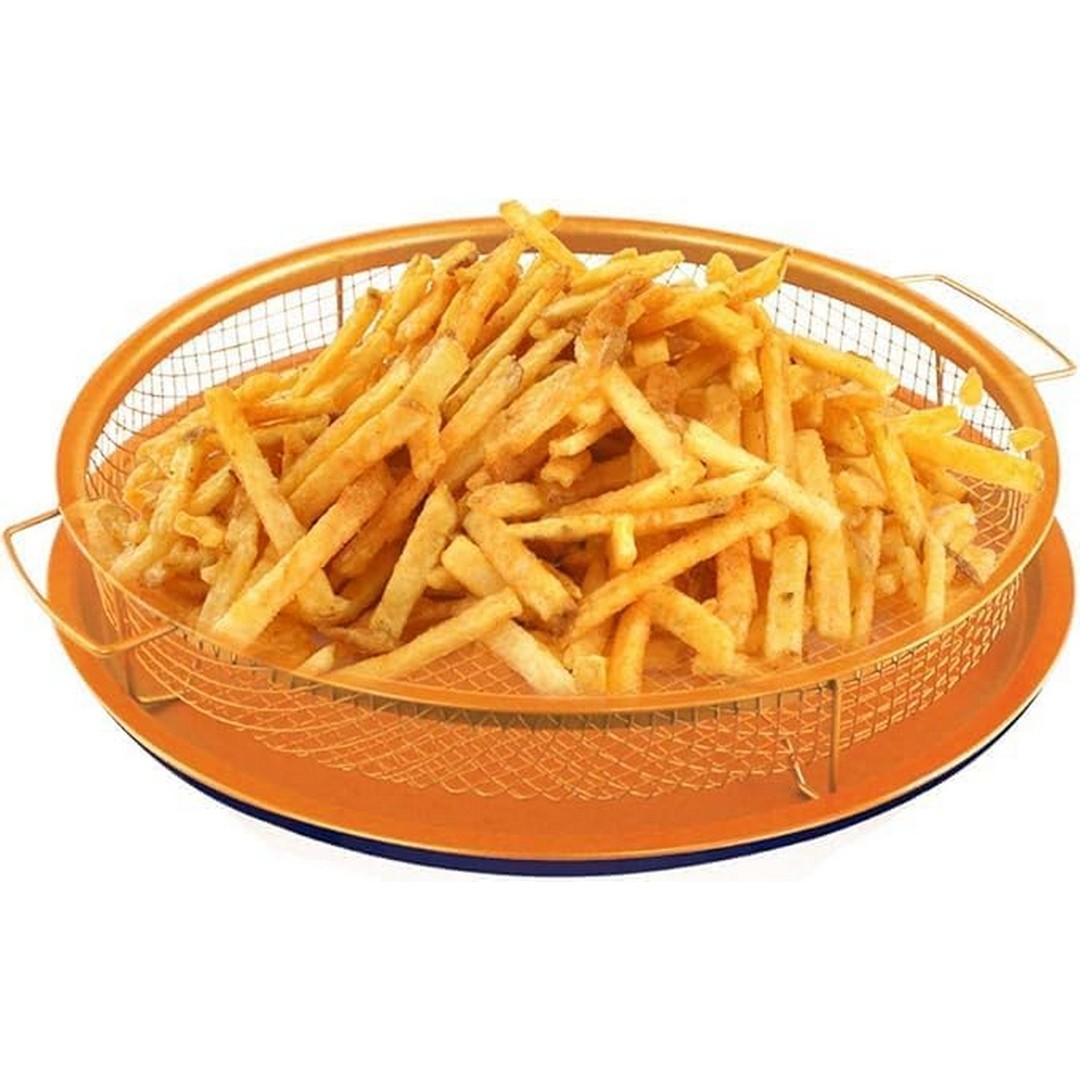 صينية مقلاة هوائية غير لاصقة - نحاسي