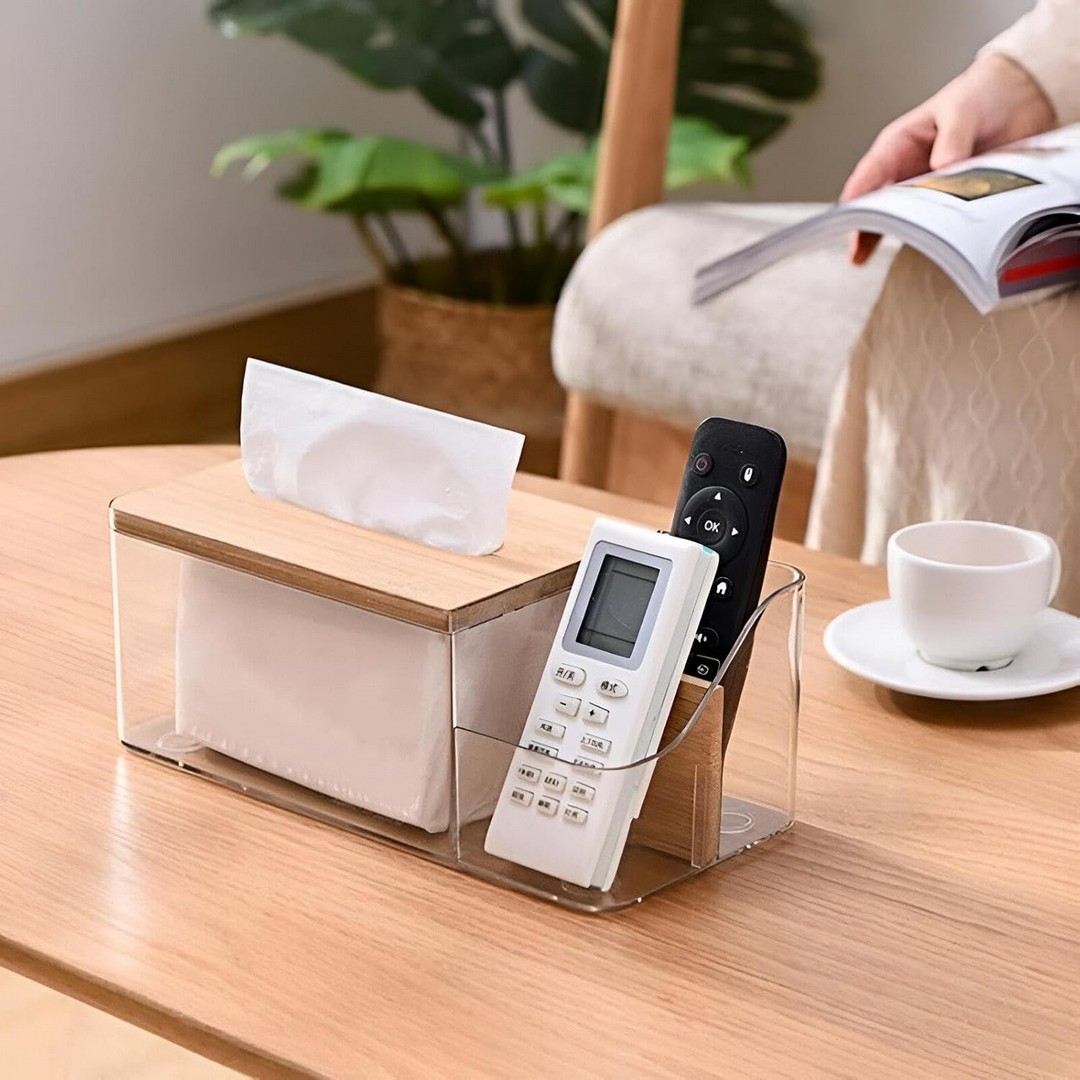 حامل مناديل متعدد الأغراض - شفاف