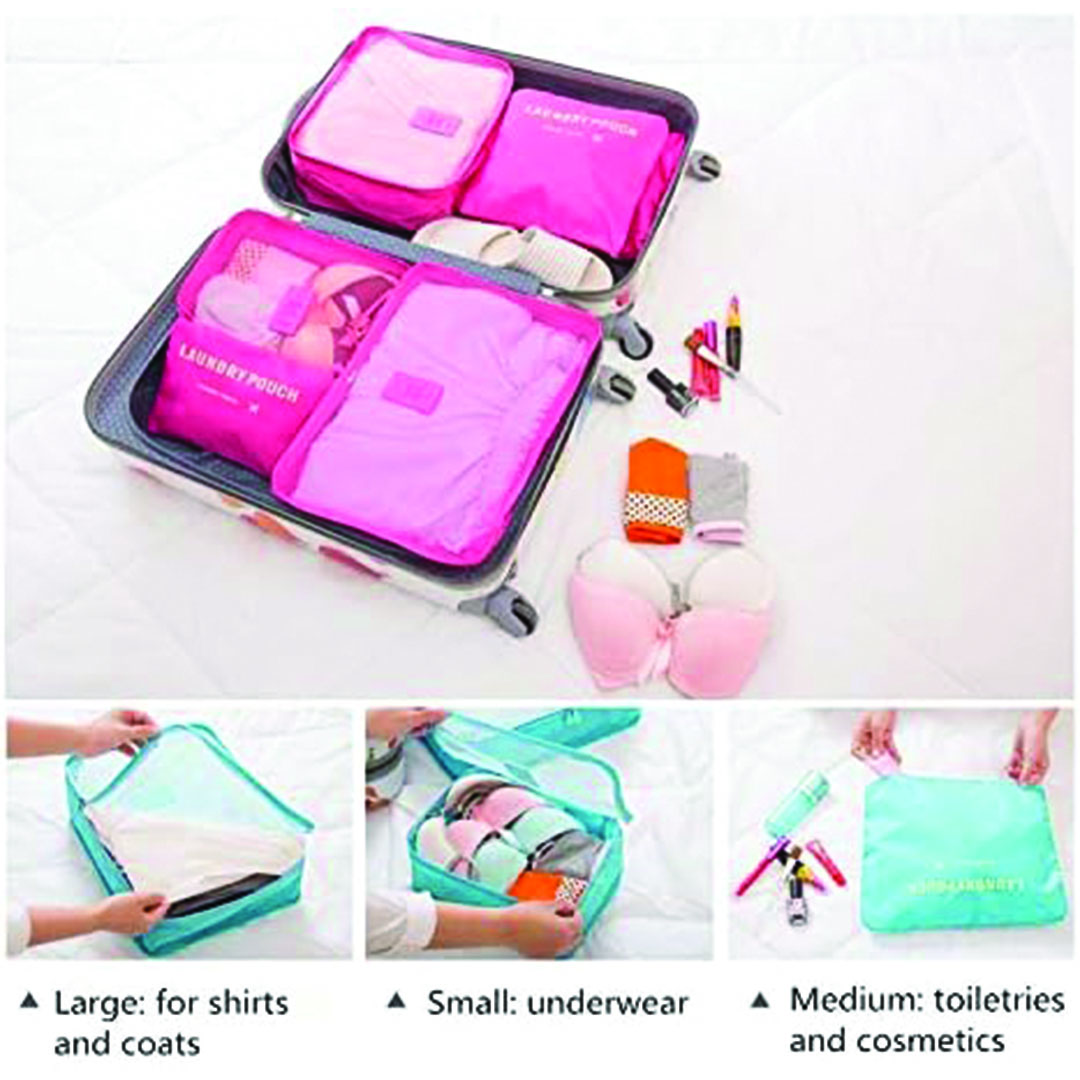 شنط منظمة للحقائب - 6*1 - متعدد الألوان