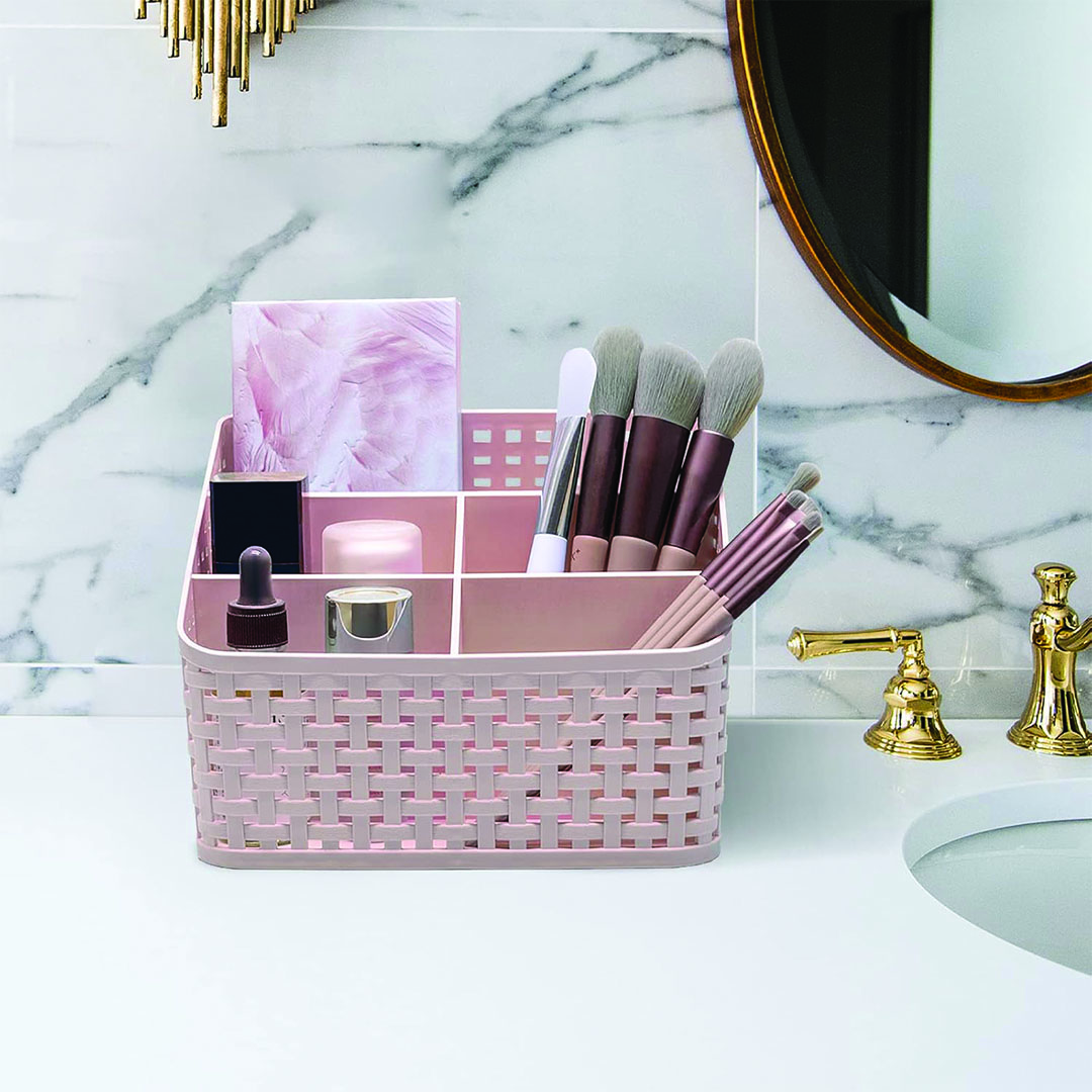 صندوق مستحضرات التجميل - 5 أقسام - متعدد الألوان