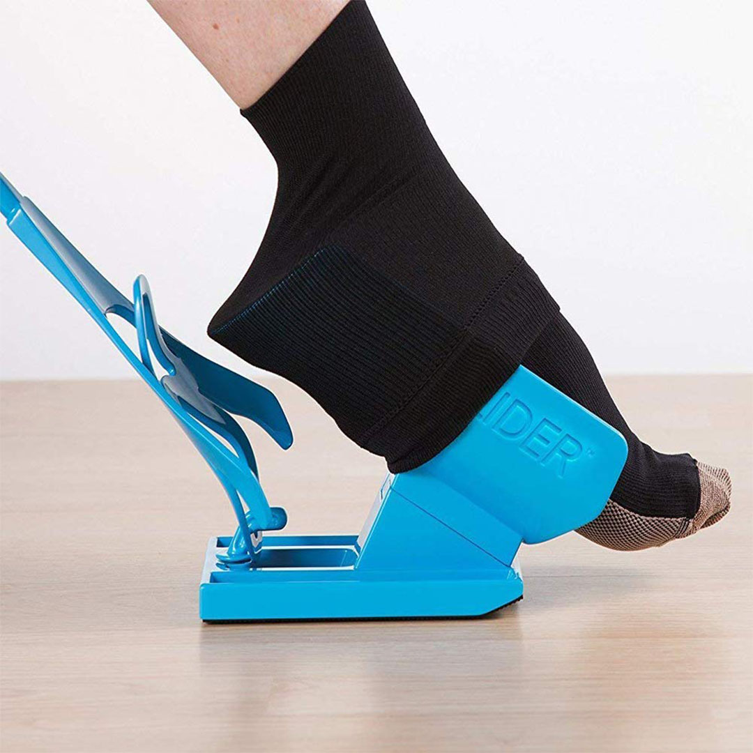 اداء ارتداء الشرابات المنزلق أثناء الحمل والإصابات - أزرق