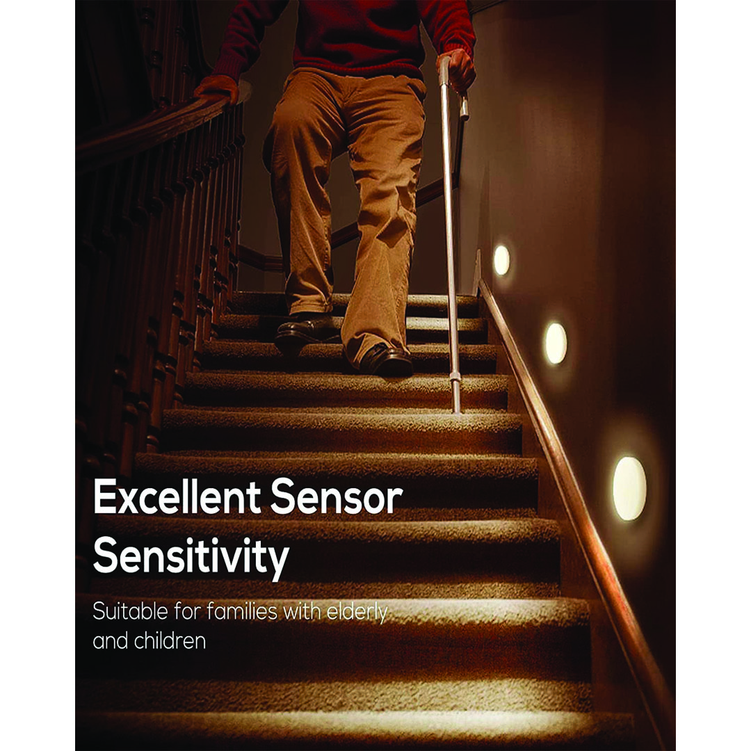 مصباح ليلي LED بمستشعر حركة - متعدد الألوان