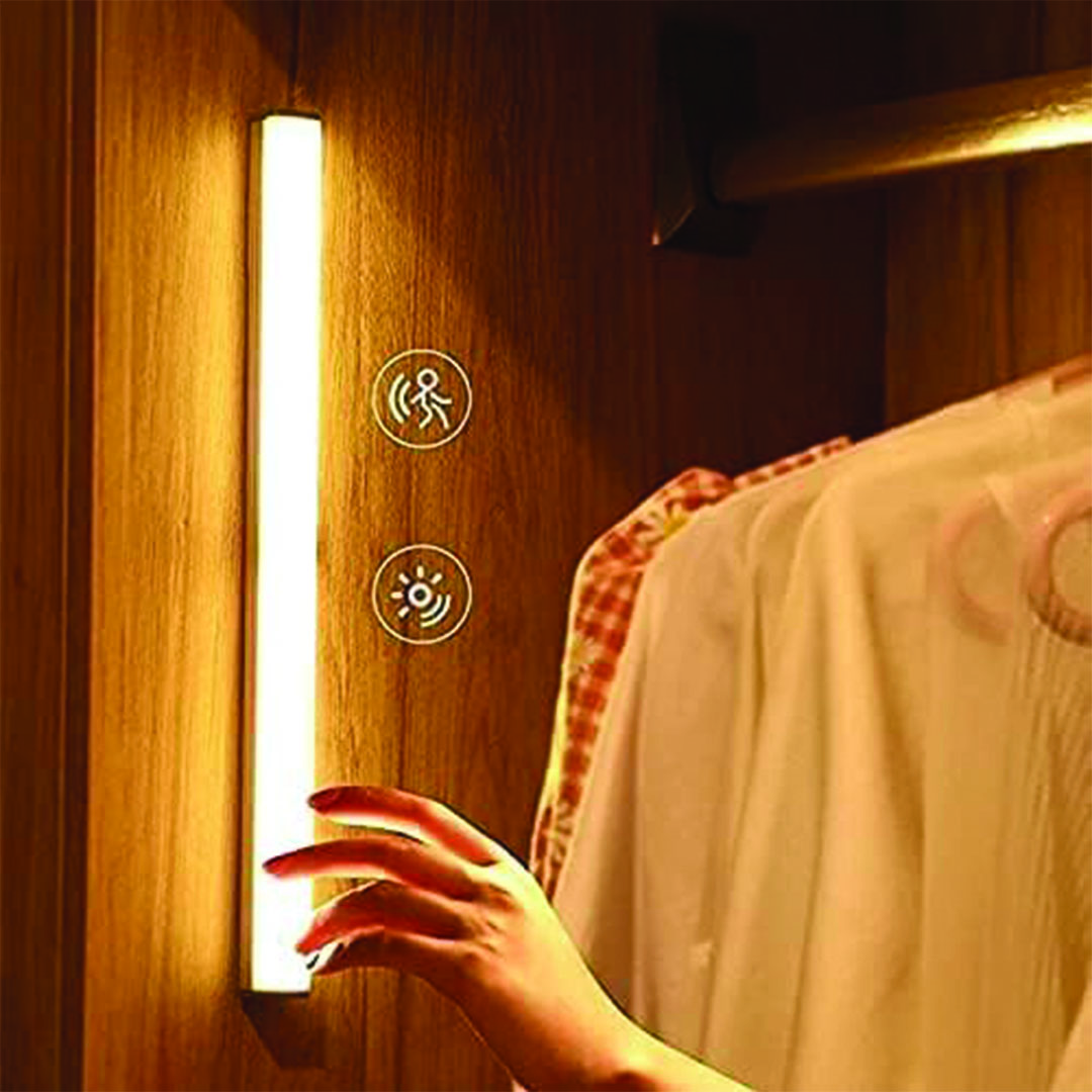 مصباح LED ذكي قابل لأعادة الشحن - 30 سم - فضي