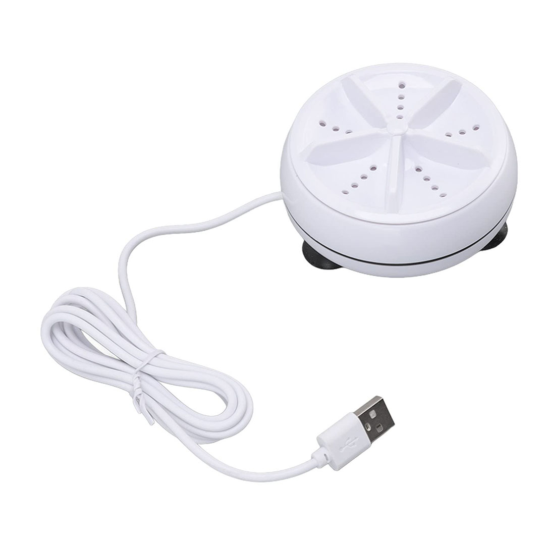 غسالة محمولة مزودة بقواعد لاصقة - 10 وات - أبيض