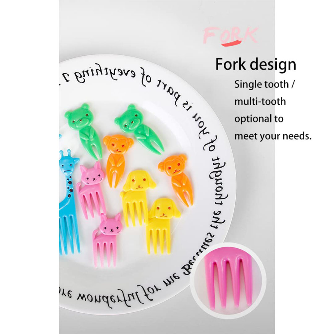 شوك فواكه للأطفال بتصميم حيوانات ملون