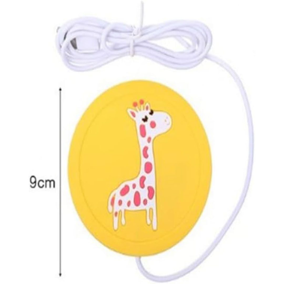 قاعدة تسخين مشروبات USB من السيليكون - أصفر