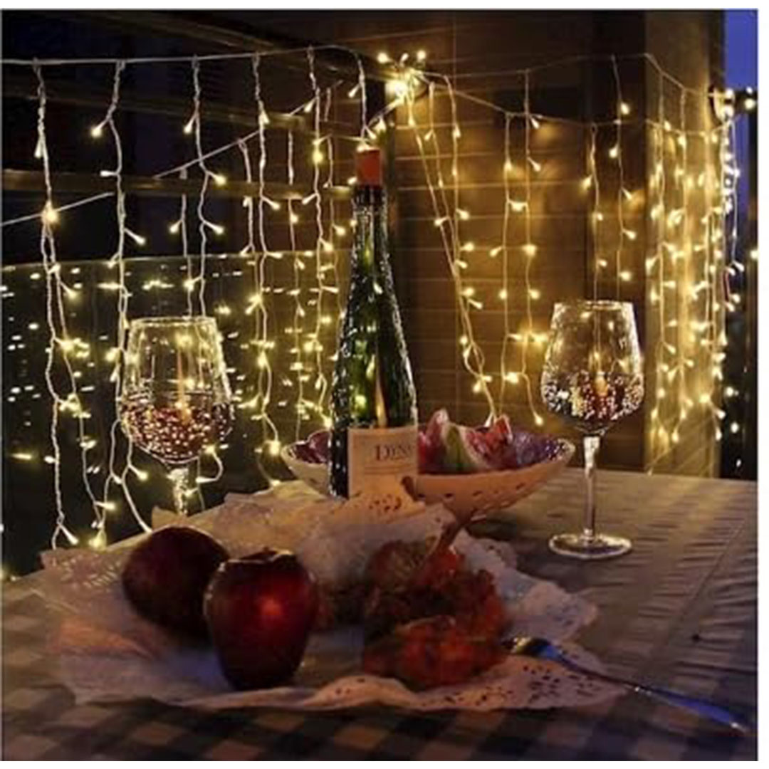 ستارة ليد - 3 متر - 10 فروع - أصفر