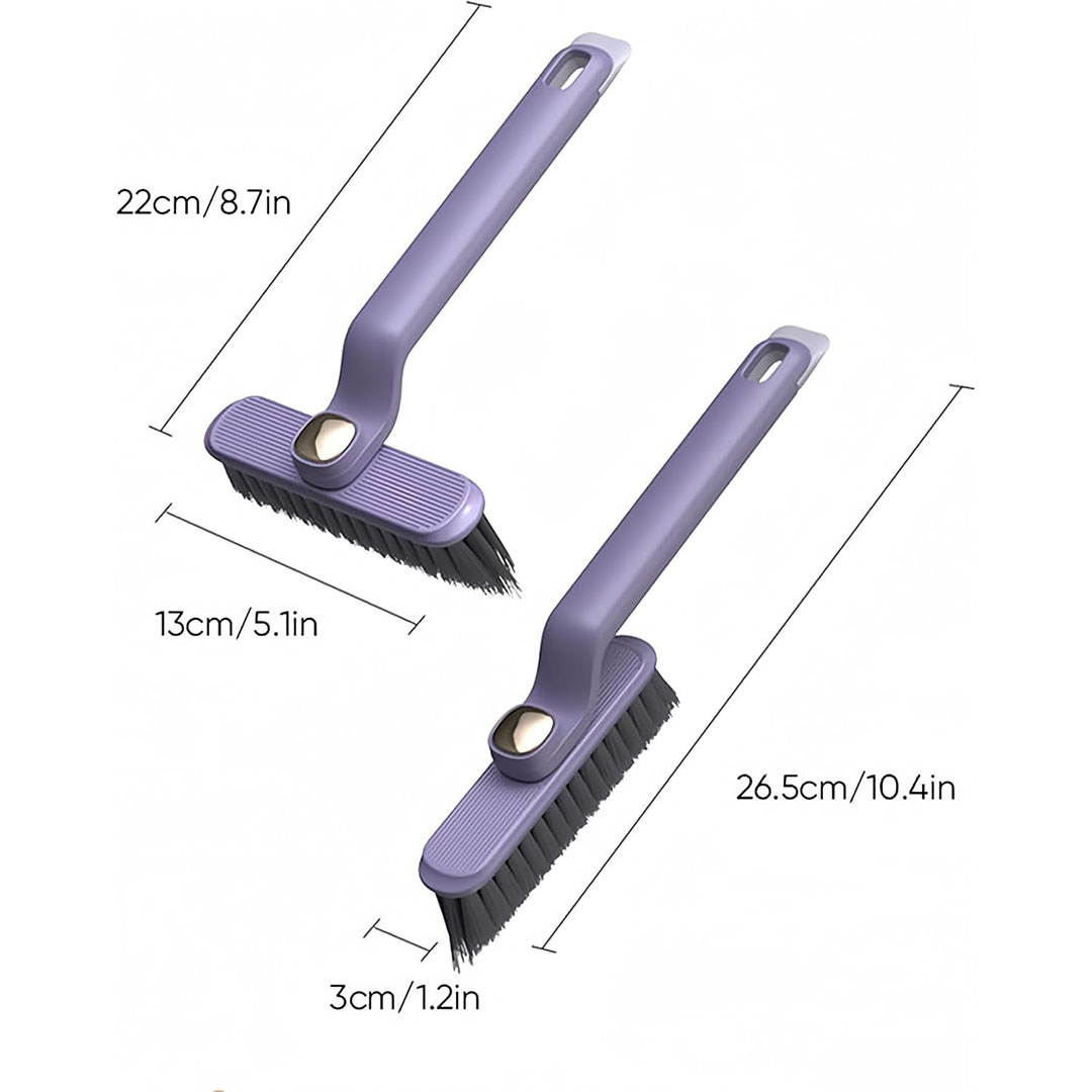 فرشاة تنظيف الشقوق بشعيرات صلبة دوارة 3 في 1